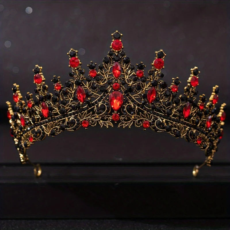 Baroque Crystal Tiaras and Crowns for Women Bride Rhinestone Prom Diadem Bridal Wedding Hair Accessories Jewelry Crown Tiara