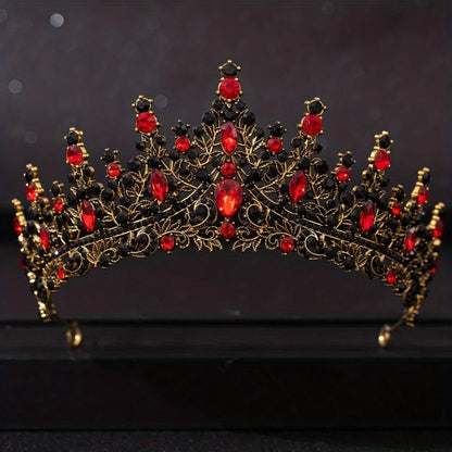 Baroque Crystal Tiaras and Crowns for Women Bride Rhinestone Prom Diadem Bridal Wedding Hair Accessories Jewelry Crown Tiara