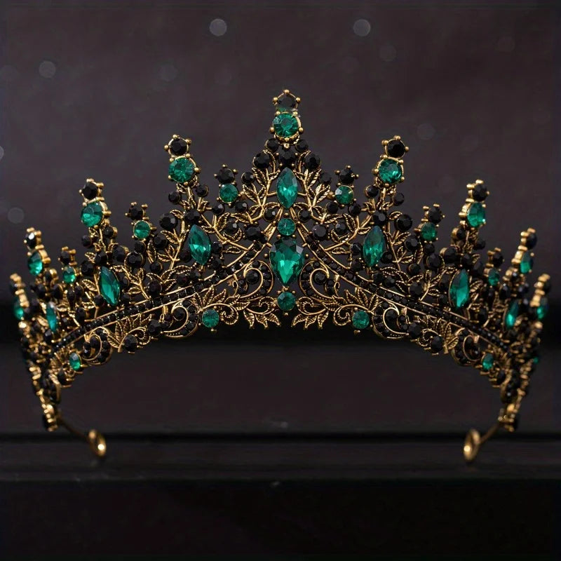 Baroque Crystal Tiaras and Crowns for Women Bride Rhinestone Prom Diadem Bridal Wedding Hair Accessories Jewelry Crown Tiara