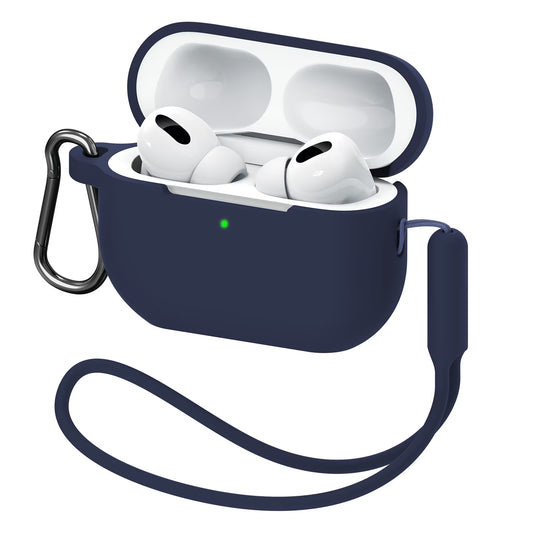 Airpods Pro 2 Case, Silicone Airpods Pro 2Nd Gen [2022] Cover with Keychain/Handstrap-Midnight Blue