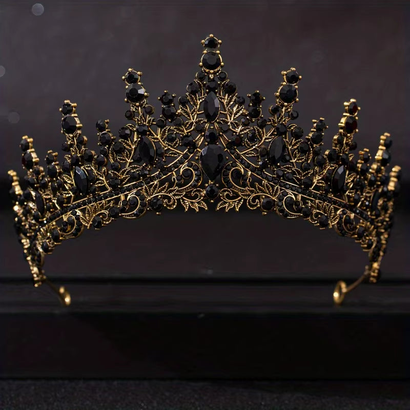 Baroque Crystal Tiaras and Crowns for Women Bride Rhinestone Prom Diadem Bridal Wedding Hair Accessories Jewelry Crown Tiara