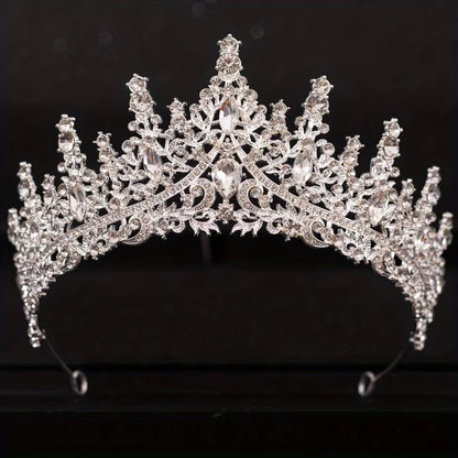 Baroque Crystal Tiaras and Crowns for Women Bride Rhinestone Prom Diadem Bridal Wedding Hair Accessories Jewelry Crown Tiara