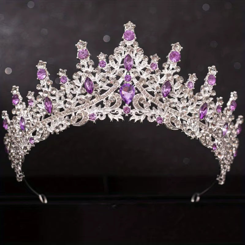 Baroque Crystal Tiaras and Crowns for Women Bride Rhinestone Prom Diadem Bridal Wedding Hair Accessories Jewelry Crown Tiara