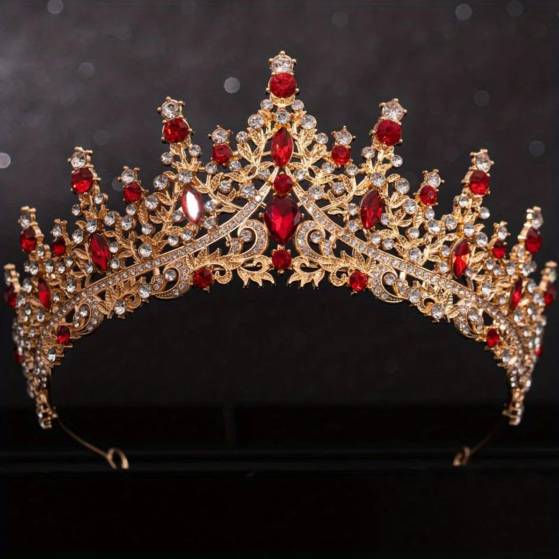 Baroque Crystal Tiaras and Crowns for Women Bride Rhinestone Prom Diadem Bridal Wedding Hair Accessories Jewelry Crown Tiara