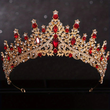 Baroque Crystal Tiaras and Crowns for Women Bride Rhinestone Prom Diadem Bridal Wedding Hair Accessories Jewelry Crown Tiara