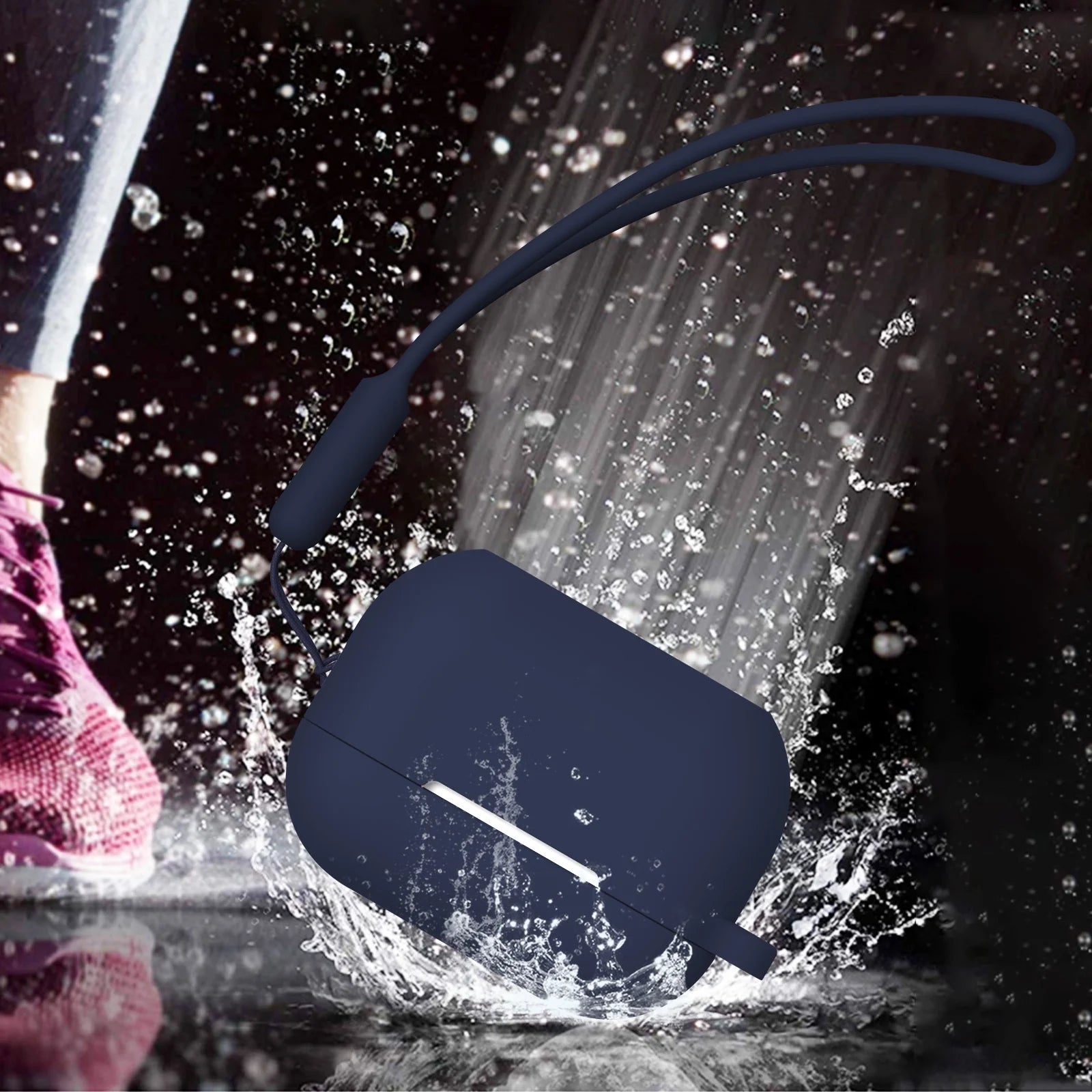 Airpods Pro 2 Case, Silicone Airpods Pro 2Nd Gen [2022] Cover with Keychain/Handstrap-Midnight Blue
