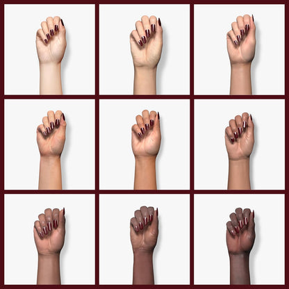 Expr, Quick-Dry Nail Polish, 8-Free Vegan, Deep Burgundy, Not so Low-Key, 0.33 Fl Oz