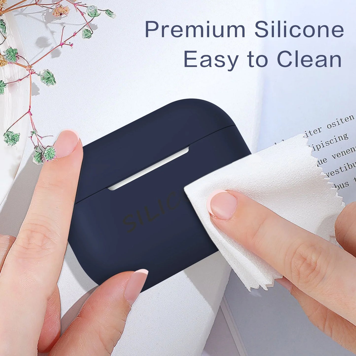 Airpods Pro 2 Case, Silicone Airpods Pro 2Nd Gen [2022] Cover with Keychain/Handstrap-Midnight Blue